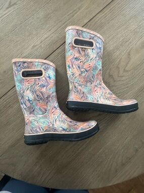 Kids Multi-Color Patterned Rain Boots